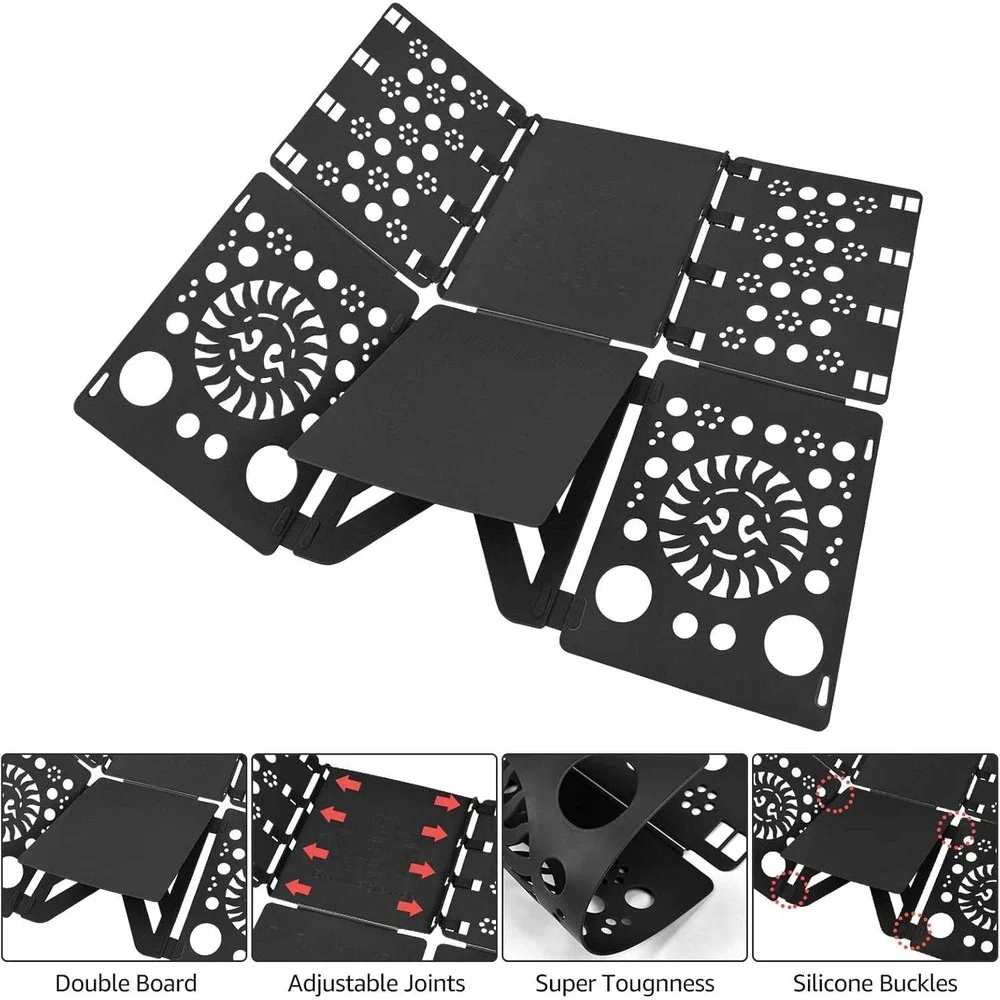 Set of 2 t shirt clothing shirt folding tool fold folder flip flap blue black